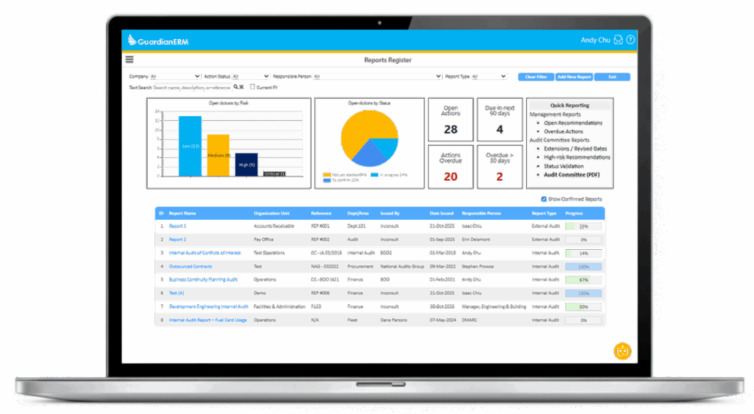 Audit Desk | Audit Action Tracking Software | GuardianERM.net